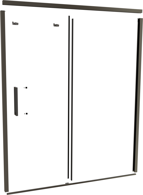 Balmani Senses Design 180 cm ensemble de profils pour porte coulissante niche brushed gunmetal