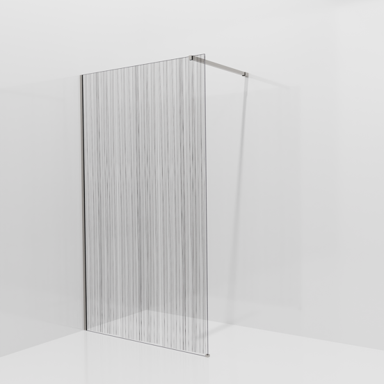 Balmani Modular Walk-In Dusche: 120 x 200 cm, Mikado, inklusive Coating, Profil Brushed Inox