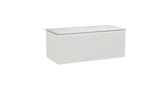 Balmani Idra meuble salle de bains suspendu 120 x 55 cm blanc mat avec Stretto tablette simple ou double en marbre carrara