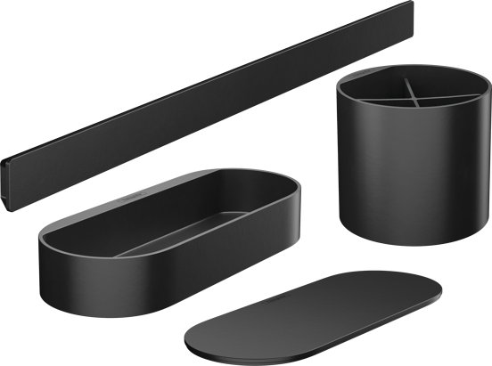 Hansgrohe WallStoris Badkamer accessoire set mat zwart