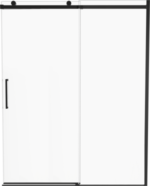 Luca Varess Boltano Dusche Schiebetür 160 cm x 200 cm Klarglas matt Schwarz profil