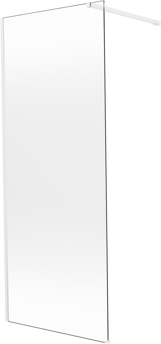 Balmani Modular douche à l'italienne: 90 x 200 cm, Permafrost, avec coating, Profil Blanc mat
