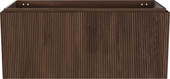 Balmani Eclips meuble sous-lavabo suspendu 120 x 55 cm Noyer américain 2 tiroirs Nervure sym. vert.