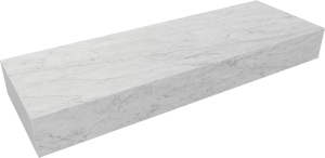 Balmani Nova Handwaschbecken: Carrara-Marmor, 60 x 20 cm