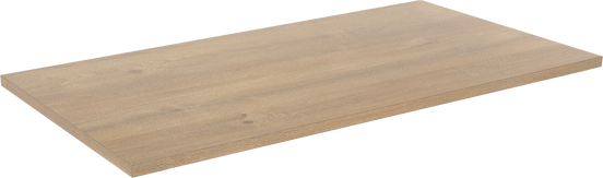 Linie Lado enkel wastafelblad natuur eiken melamine 90 x 46 cm