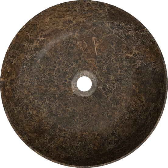 Balmani Still vasque à poser marbre Dark Emperador rond Ø 38 cm