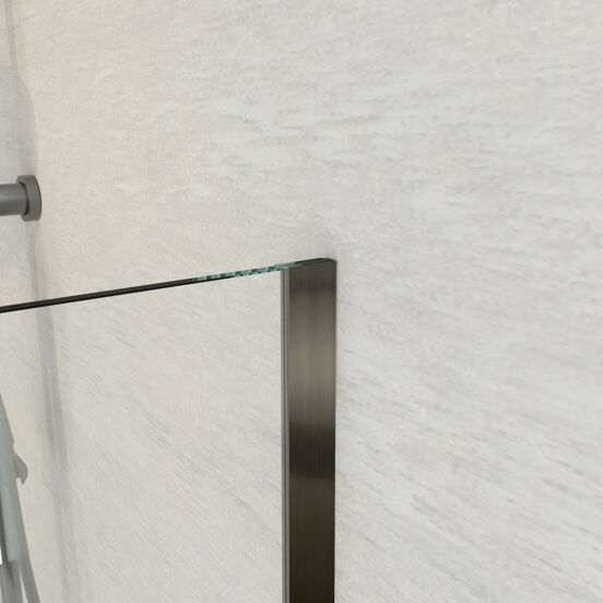 Balmani Modular inloopdouche 140 x 200 cm helder glas Brushed GunMetal profiel
