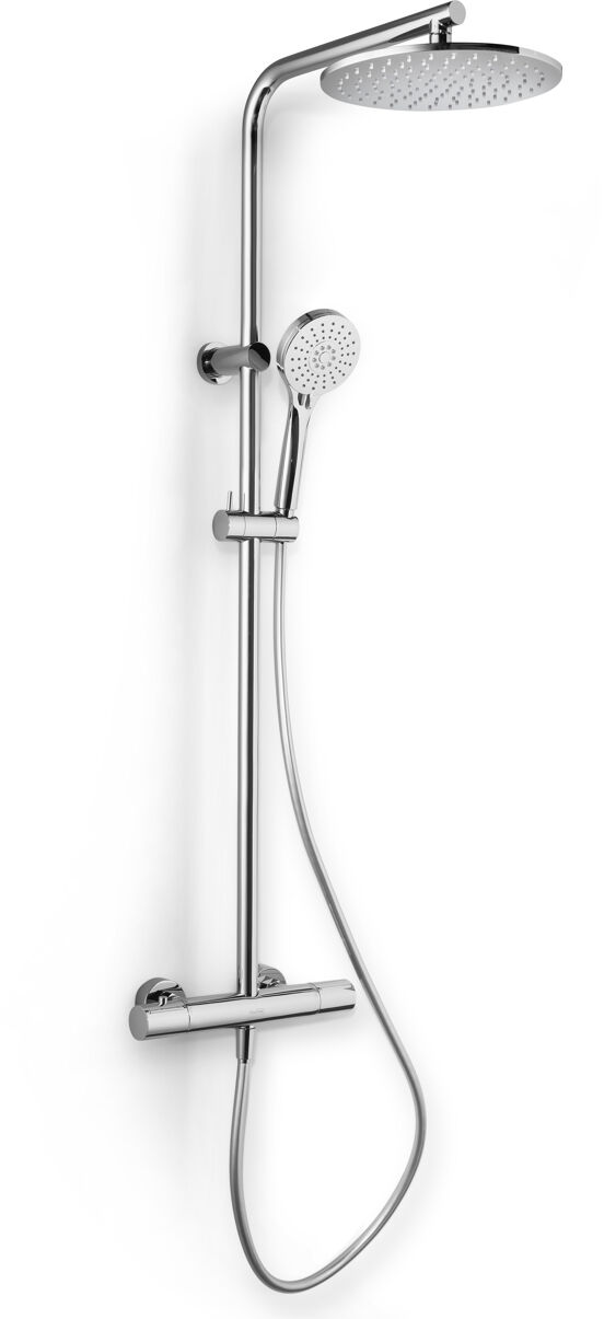 Blaufoss Round 250 colonne de douche de pluie mitigeur thermostatique chrome brillant