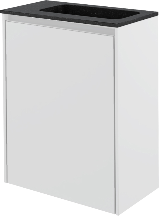 Storke Edge meuble wc suspendu 40 x 22 cm blanc mat avec Fina lavabo en quartz mat