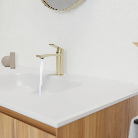 Blaufoss Fenix EcoStart robinet de lavabo standard brushed champagne gold