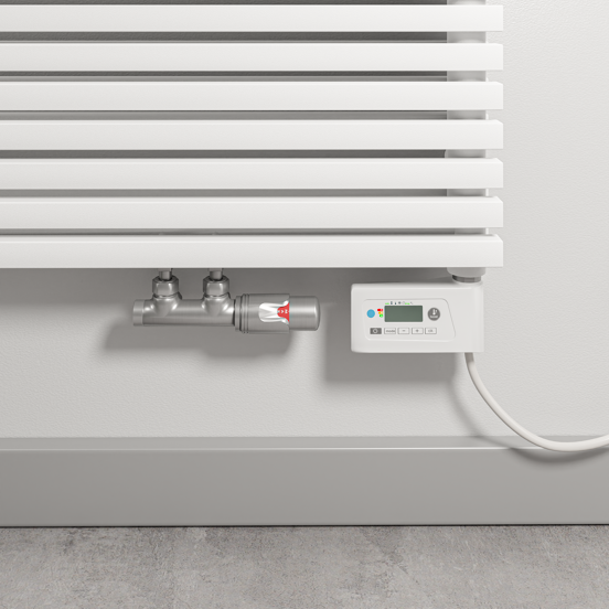Vipera Heizkörperthermostat für elektrischen Handtuchheizkörper programmierbar weiß