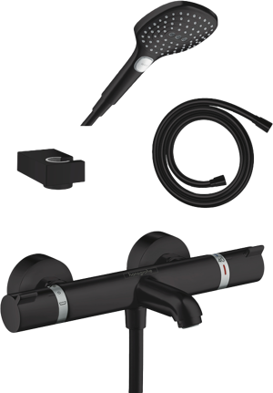 Hansgrohe Ecostat Comfort robinet de bain robinet thermostatique montage mural extérieur noir mat