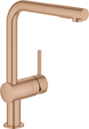 Grohe Minta Küchenarmatur mit ausziehbarer Handbrause: Brushed Warm Sunset