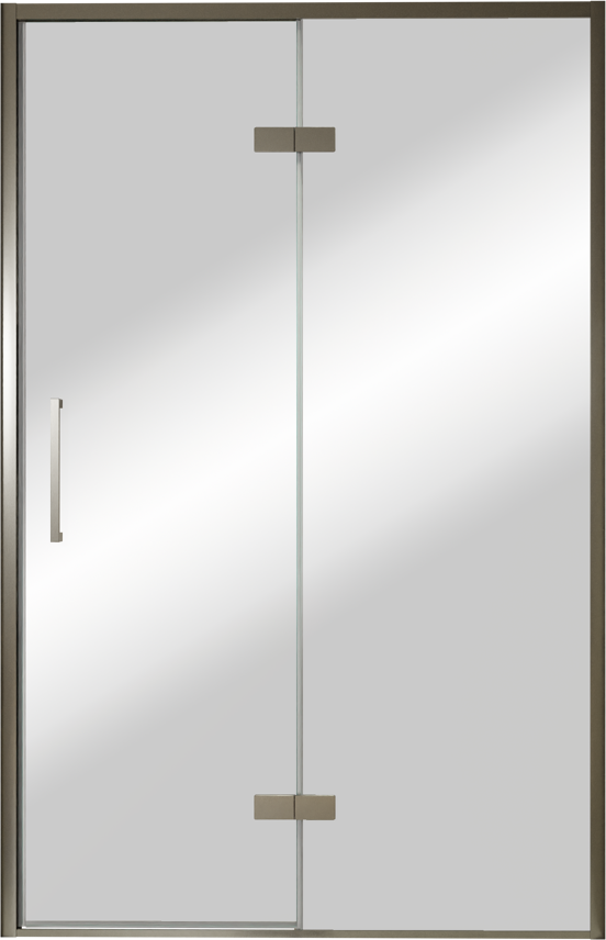 Balmani Senses Design porte pivotante à droite 140 cm x 210 cm verre Miroir Reflex, Profil Brushed GunMetal