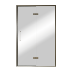 Balmani Senses Design porte pivotante à droite 140 cm x 210 cm verre Miroir Reflex, Profil Brushed GunMetal