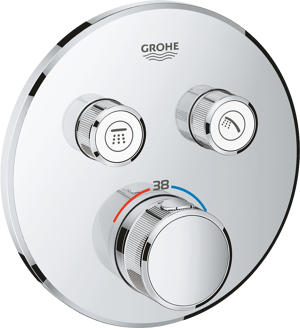 Grohe Grohtherm SmartControl thermostat de douche encastré 2 évacuations chrome brillant