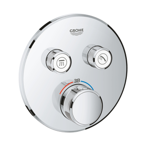 Grohe Grohtherm SmartControl Thermostat-Duscharmatur: Unterputz, für 2 Verbraucher, Chrom glänzend