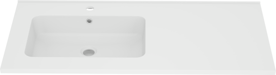 Linie Vano Waschtisch, links, Marmorkomposit matt, 100 x 46 cm