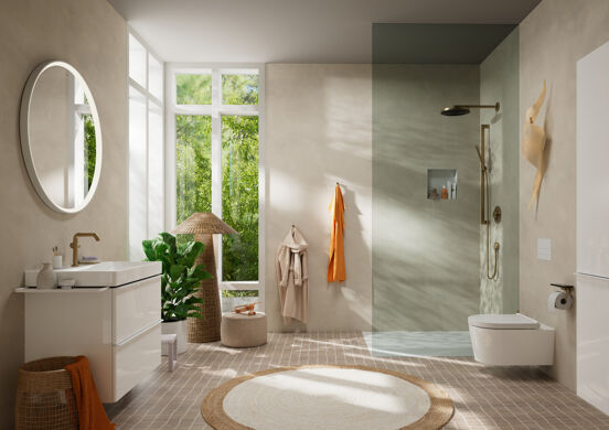Hansgrohe Tecturis S150 verlaagde wastafelkraan brushed bronze