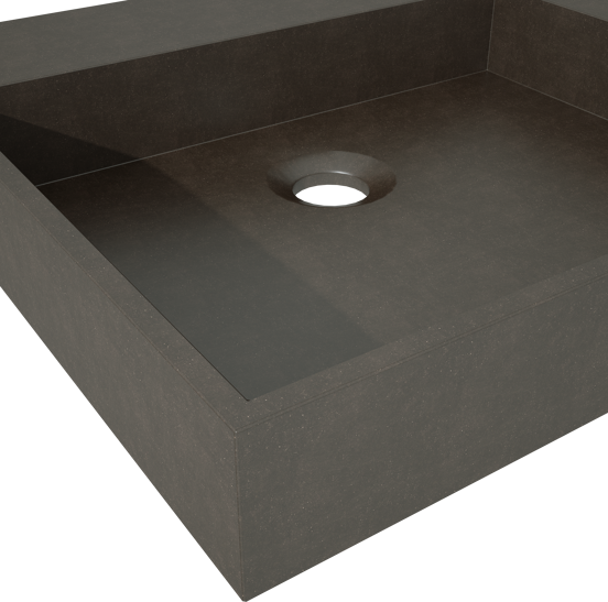 Storke jura plan vasque asymétrique à gauche quartz mat 100 x 46 cm