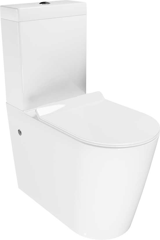 Luca Varess Santino staand toilet verhoogd hoogglans wit randloos