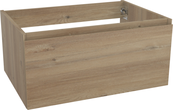 Storke Edge zwevende wastafelonderkast 75 x 52 cm ruw eiken 1 lade