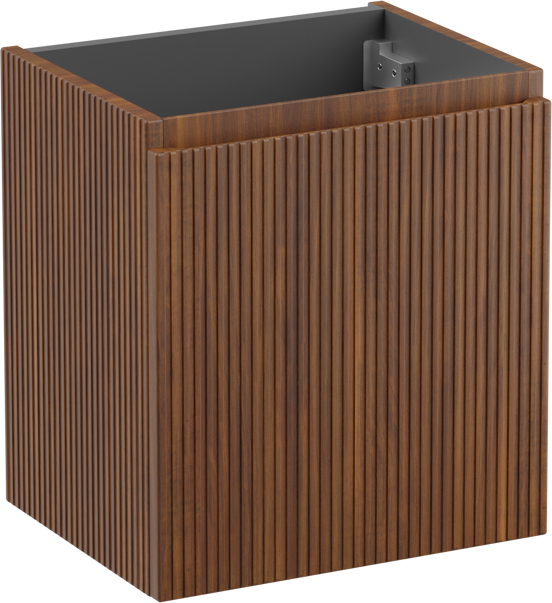 Storke Ribs zwevend wastafelonderkast 45 x 35 cm notelaar