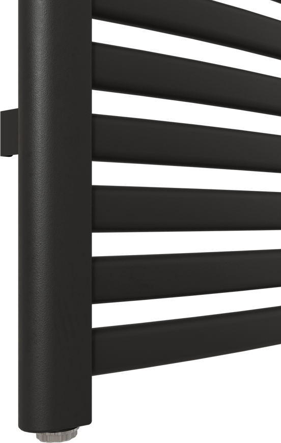 Vipera Kanza Rx enkele handdoekradiator 60 x 180 cm elektrische verwarming mat zwart zijaansluiting 926W, weerstand inbegrepen