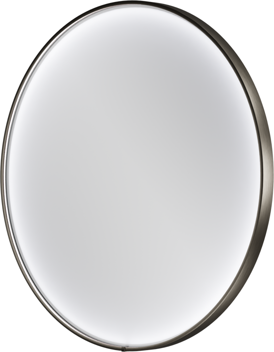 Balmani Secret miroir rond Brushed Gunmetal lumineux et anti-buée Ø 70 cm
