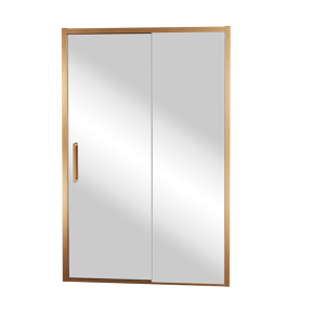 Balmani Senses Design porte coulissante à droite 140 cm x 210 cm verre miroir reflex, Profil Brushed Rosegold