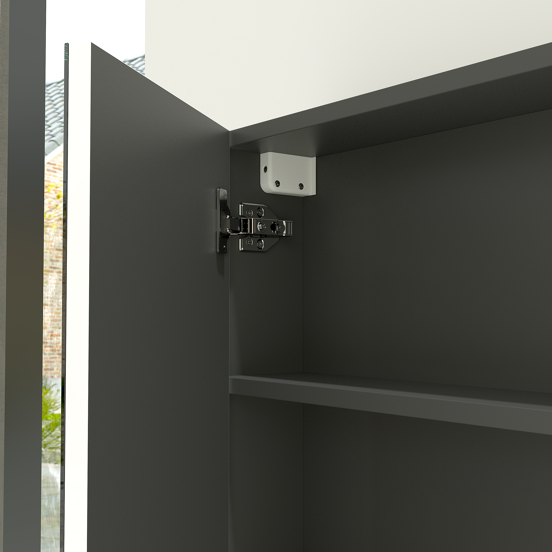 Linie Montro spiegelkast 100 x 75 cm mat wit