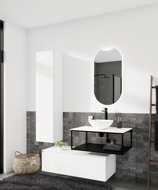 Storke Edge Modulo zwevende wastafelonderkast 105 x 48 cm glanzend wit 1 lade