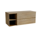 Storke Edge badkamermeubel met Panton wastafelblad voor waskom(men)