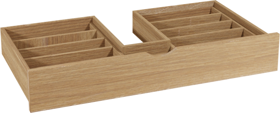 Balmani Legno séparateur de tiroir chêne vieilli 90 cm