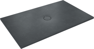 Balmani Thanos receveur de douche 140 x 90 cm granit noir adouci