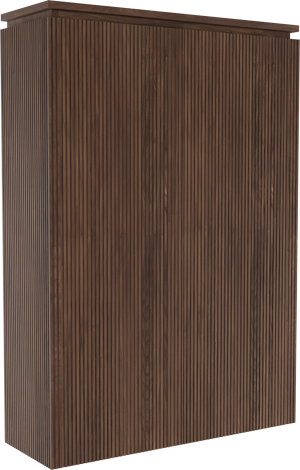Balmani Eclips hängender Hochschrank Amerikanischer Nussbaum 90 x 32 x 130 cm, Vert. Sym. Rippe