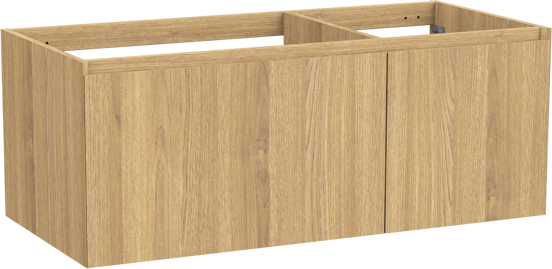 Balmani Idra zwevende wastafelonderkast 120 x 55 cm asymmetrisch links fineer naturel eiken 4 lades