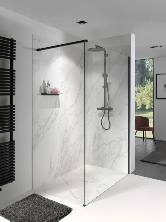 Balmani Studio douchewandpaneel 140 x 220 cm keramiek Calacatta