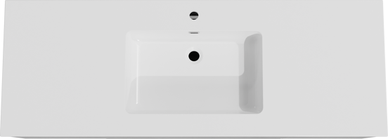 Storke Edge meuble salle de bains suspendu 145 x 52 cm béton gris foncé avec Diva plan simple en marbre composite blanc brillant
