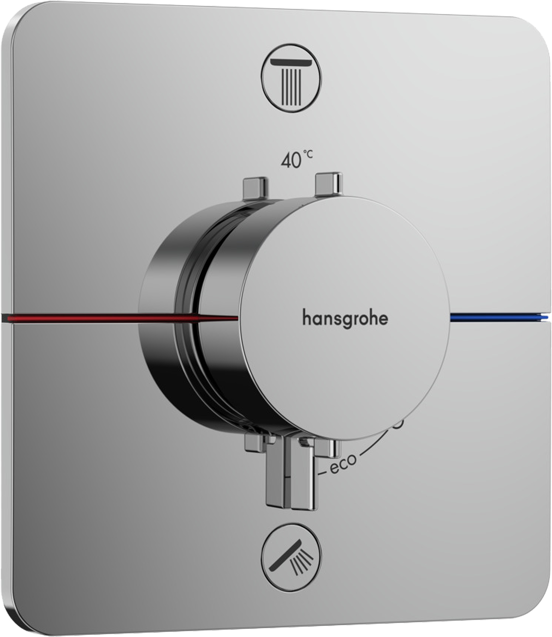 Hansgrohe Showerselect Comfort Q inbouw thermostaat 2 uitgangen glanzend chroom