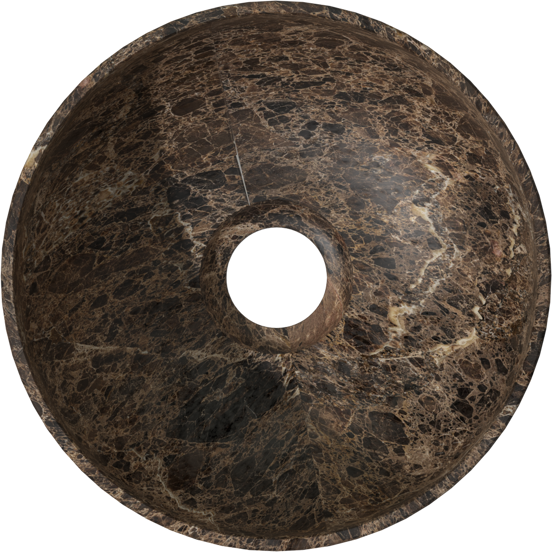 Balmani Bari XS waskom Dark Emperador marmer rond Ø 22 cm