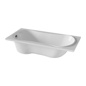Luca Varess Trasime baignoire encastrable simple 170 x 80 cm acrylique blanc brillant