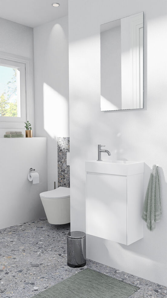 Storke Edge meuble lave-mains suspendu 40 x 22 cm blanc brillant