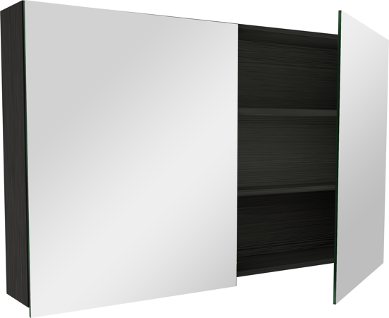 Balmani Lucida spiegelkast 120 x 72 cm zwarte eik
