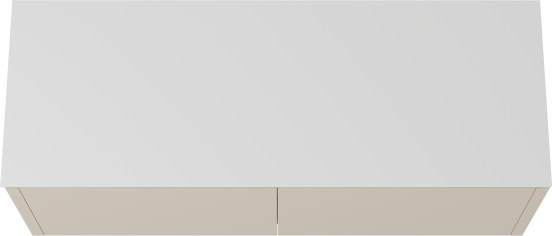 Balmani Eclips meuble salle de bains suspendu 150 x 55 cm Sandbeige avec Stretto tablette simple ou double en Solid Surface blanc mat