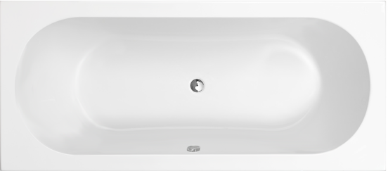 Luca Varess Rosala baignoire encastrable double 170 x 75 cm acrylique blanc mat