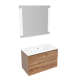 Linie Lado meuble salle de bains avec lavabo Baro et miroir
