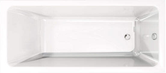 Luca Varess Sandrina eenpersoons inbouwbad 170 x 70 cm acryl glanzend wit