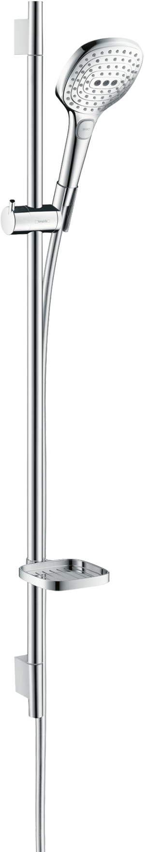 Hansgrohe Raindance Select E120 douchestang 101cm met douchekop 12cm 3 straalfuncties glanzend chroom en wit