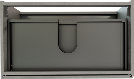 Storke Edge staande wastafelonderkast 80 x 46 cm beton donkergrijs 3 lades